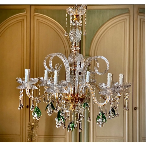 372 - slc Illumina - MG - Chandelier - 6L Grapes - Mariateresa crystal
Original crystal chandelier with bu... 