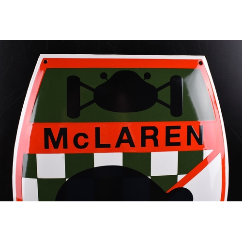 374 - McLaren - McLaren emblem; blasson; enamel sign; handmade; qualityHUGE! ENAMEL! SIGN!
XL enamel sign ... 