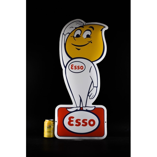 Sign - Esso - XXL MAN saluting!; advertising lasercut enamel sign ...