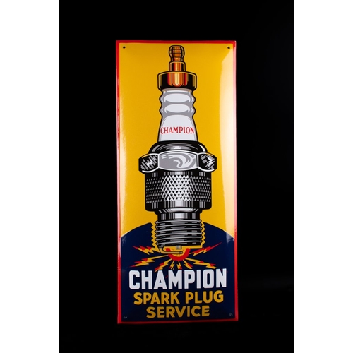 391 - Champion SPARK PLUGS SERVICE; the traditional technique of manufacturing, beautiful strong relief. H... 