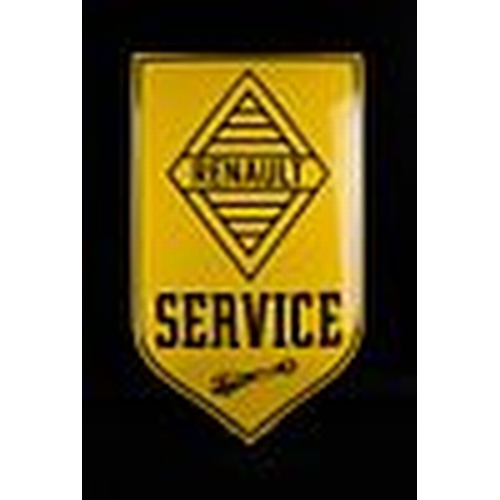 398 - Renault - XL Renault service emblem; 600mm; enamel; great relief SIGN