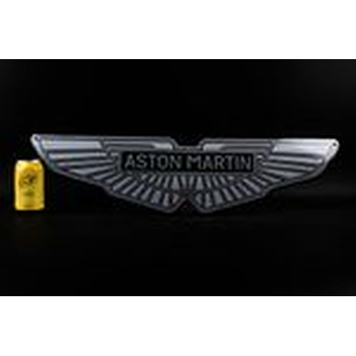 401 - Aston Martin - XL Aston Martin WINGS; enamel sign; nice detailed work