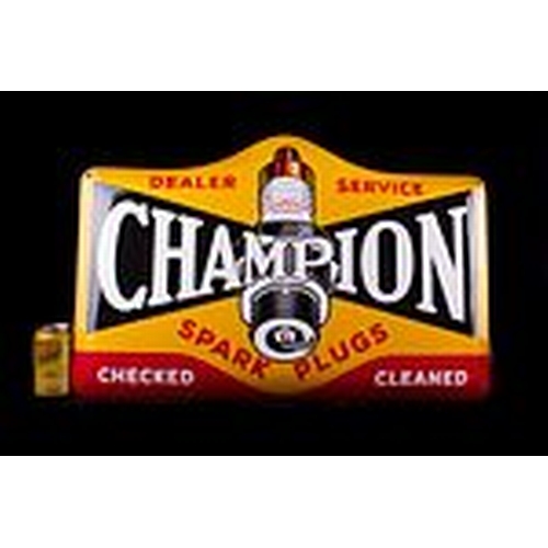 411 - Champion Spark Plugs Enamel Sign