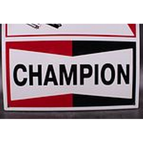 414 - Champion Red/White Enamel Sign