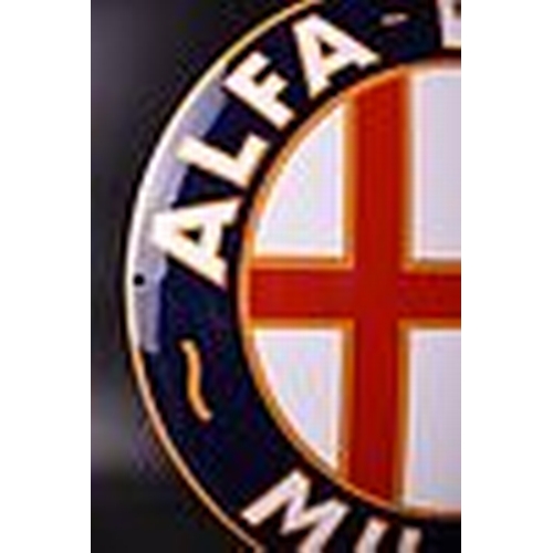 421 - Alfa Romeo Milano Enamel Sign