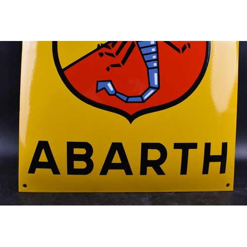 138 - Abarth - XL Abrath service; enamel; 600mm; beautiful piece!; decarbon. metalsheet - 2000ABARTH servi... 