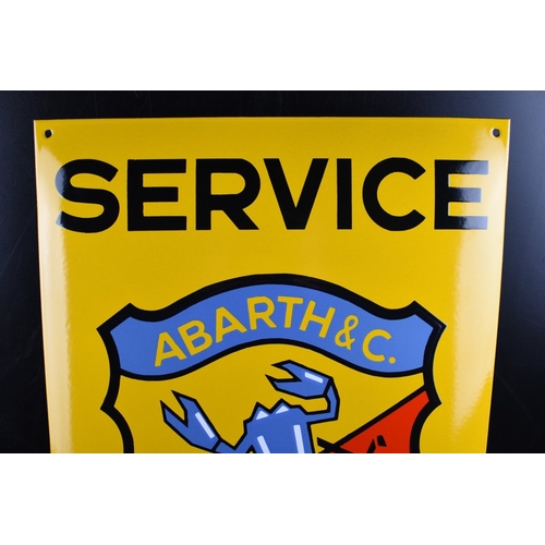 138 - Abarth - XL Abrath service; enamel; 600mm; beautiful piece!; decarbon. metalsheet - 2000ABARTH servi... 