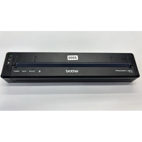 105 - Lot 5- brother pocket jet printer PJ-762 printer. 