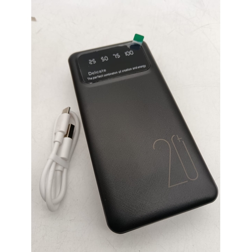 401 - Delicate Power Bank 20000mAh With Dual Led Light And 4 Ports charger