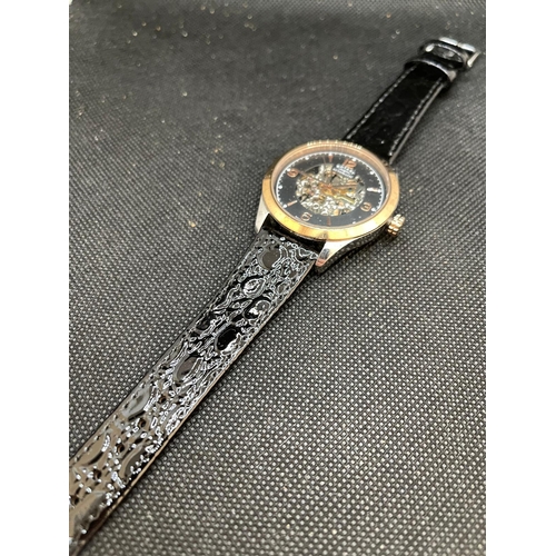 480 -  Rotary Automatic Skeleton Watch Return or ex demo