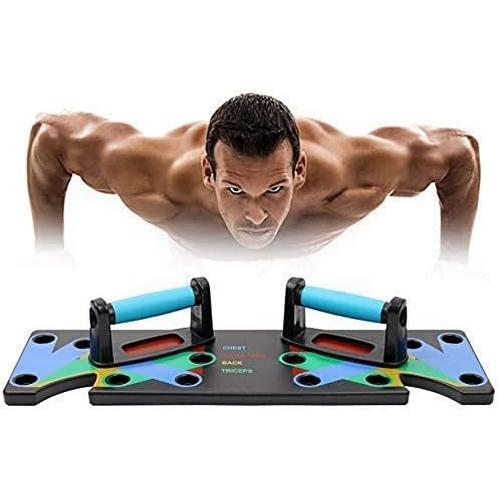 63 - COMING 9 in 1 Push Ups Rack Training Board Stand ABS Abdominal Push up Board for Men Used | for Musc... 