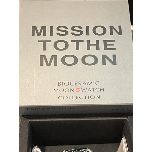 97 - Moon Phase watch chronograph mens watch brakrunptstock