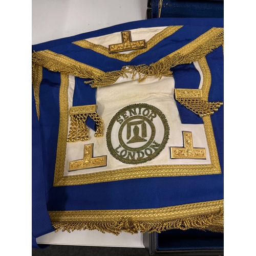 597 - Collection of Freemasons regalia and briefcases