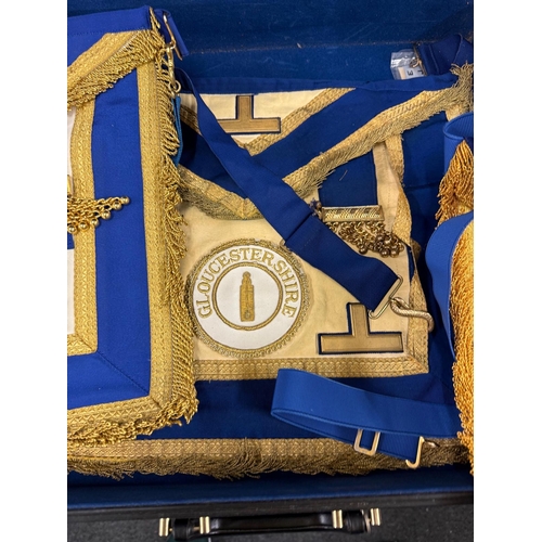 597 - Collection of Freemasons regalia and briefcases