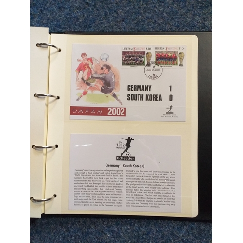 101 - 2002 and 2010 Football World Cup collections - FDC's in 2 albums, sets and MS as well as a number of... 