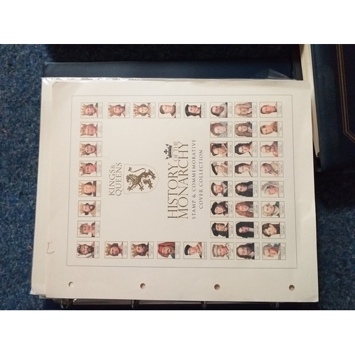 103 - 3 albums -1st housing a Westminster History of the Monarchy Stamp and Commemorative Cover collection... 