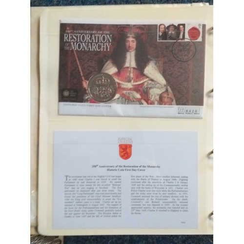 103 - 3 albums -1st housing a Westminster History of the Monarchy Stamp and Commemorative Cover collection... 