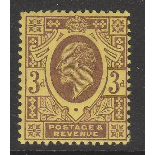 496 - 1902-10 SG 232A u.m. 3d dull purple/orange yellow chalky Cat £450