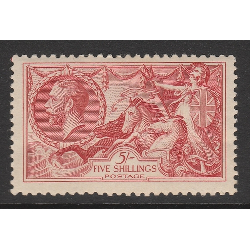 507 - 1918-19 Bradbury Printing SG 416 5/- Rose-red, mounted mint Cat 325