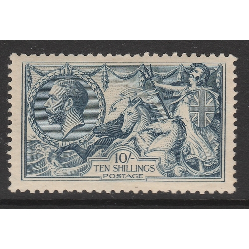 508 - 1918-19 Bradbury Printing SG 417 10/- Dull grey blue, mounted mint Cat £475