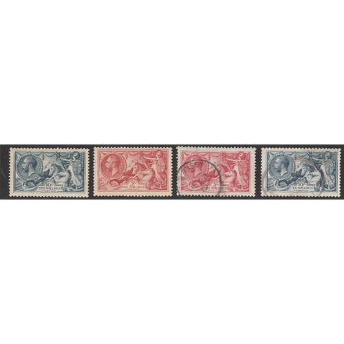 508 - 1918-19 Bradbury Printing SG 417 10/- Dull grey blue, mounted mint Cat £475