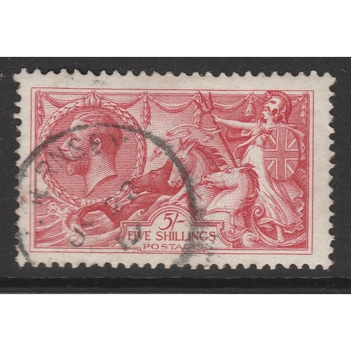 511 - 1918-19 Bradbury printing SG 416 5/- Good used Cat £135