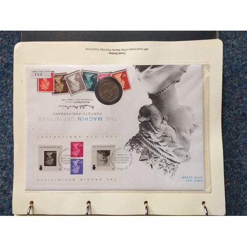 62 - GB Luxury Silver Coin Cover Collection in 2 Albums - 1st contains 23 covers incl £2 Aboltion of Slav... 