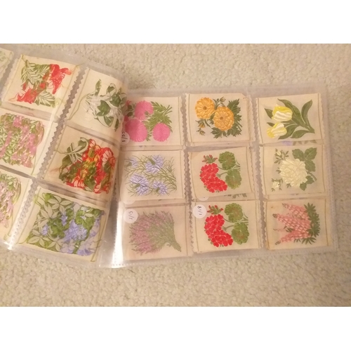 84 - Cigarette cards - 45 medium sied Kensitas embridered flower silks (no folders).  Great for handicraf... 