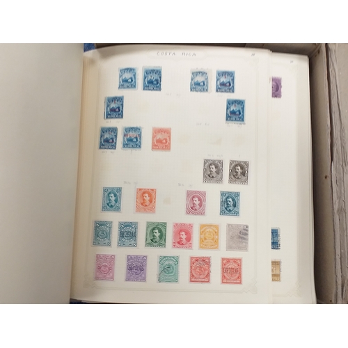 14 - Box containing a world collection on leaves from early to 1960's mint/used. Est £50-70