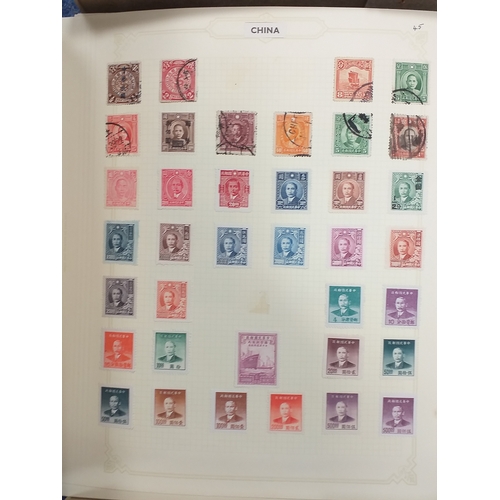 14 - Box containing a world collection on leaves from early to 1960's mint/used. Est £50-70