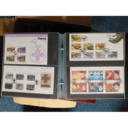 5 - Large box containing 6 albums of GB FDC's 1960's through to 1980's and 1 album World FDC.  Est £10-1... 