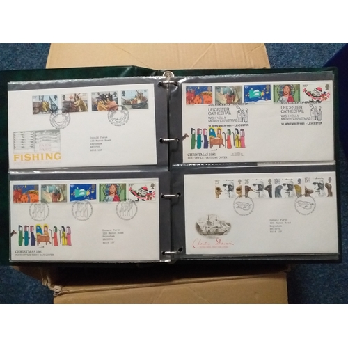 5 - Large box containing 6 albums of GB FDC's 1960's through to 1980's and 1 album World FDC.  Est £10-1... 