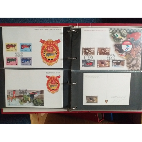 37 - Crown storage box housing IOM  FDC collection in 3 x large albums & 2 small plus small bag of IOM co... 