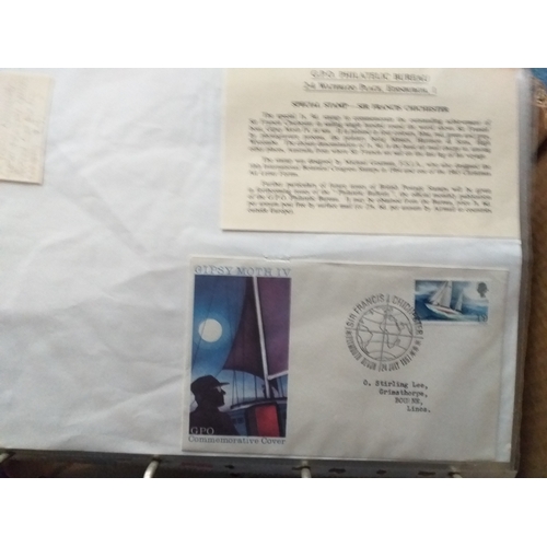 38 - Box housing a collection of GB FDC's in 4 x small albums and a large Stuart FDC album - viewing requ... 