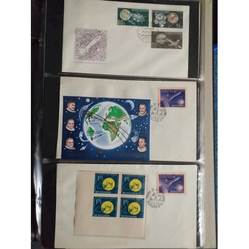 97 - FDC album with issues from around the world celebrating space flight alongside a couple of Air Mail ... 