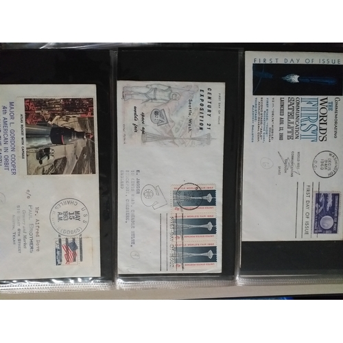 97 - FDC album with issues from around the world celebrating space flight alongside a couple of Air Mail ... 