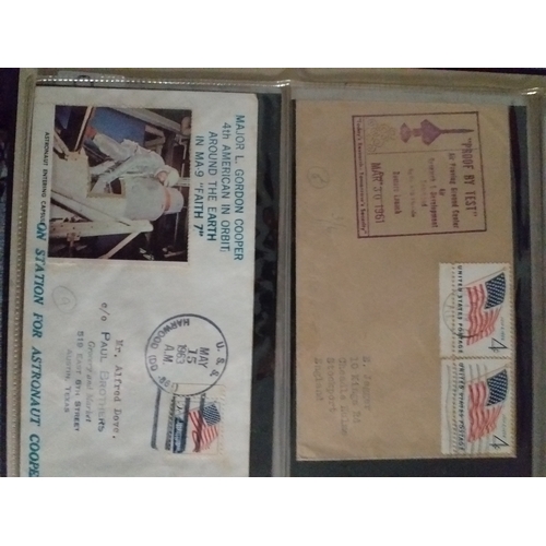 97 - FDC album with issues from around the world celebrating space flight alongside a couple of Air Mail ... 