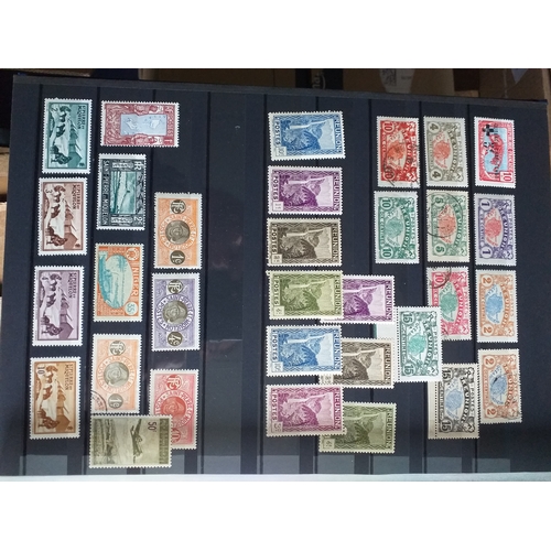 130 - A 16/32 page/side stock book of world stamps - mostly mint/un-mounted.  USA, Europe, French Colonies... 