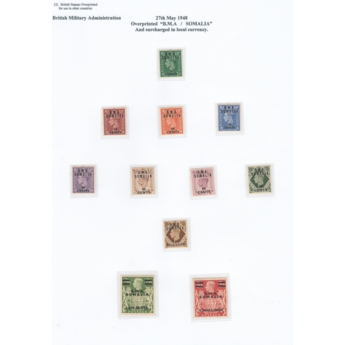 129 - GB Overprinted Stamps - collection in 4 Volumes/albums. A comprehensive collection with the first tw... 