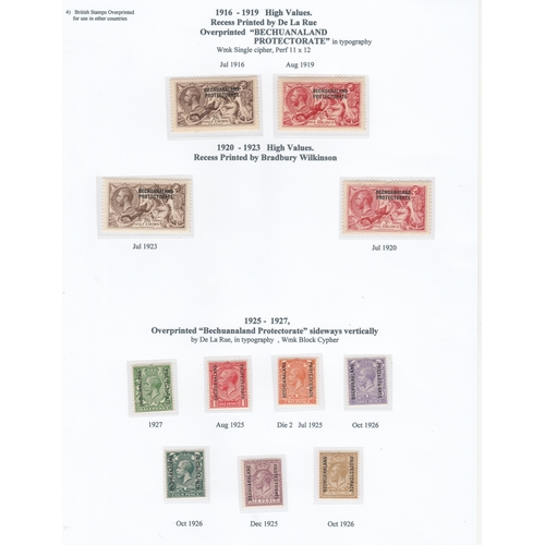 129 - GB Overprinted Stamps - collection in 4 Volumes/albums. A comprehensive collection with the first tw... 