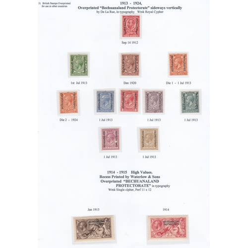 129 - GB Overprinted Stamps - collection in 4 Volumes/albums. A comprehensive collection with the first tw... 