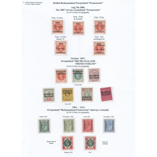 129 - GB Overprinted Stamps - collection in 4 Volumes/albums. A comprehensive collection with the first tw... 