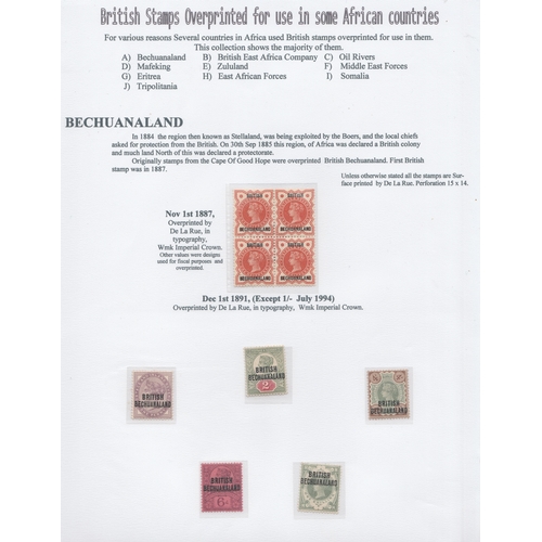 129 - GB Overprinted Stamps - collection in 4 Volumes/albums. A comprehensive collection with the first tw... 