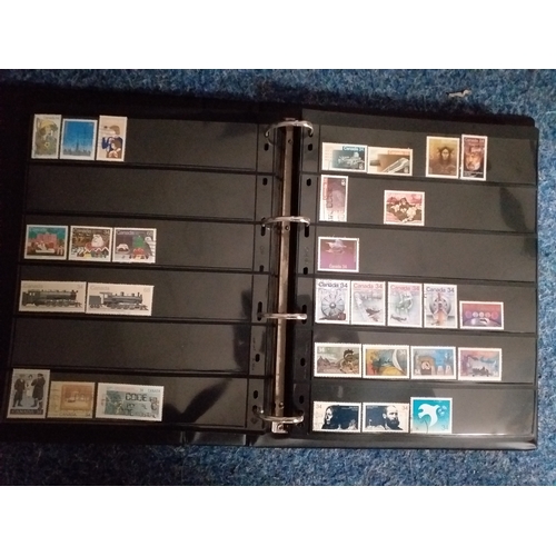 128 - World collection in 2 large 4 ring binders.  Mint/used issues on Hagners/lighthouse/vario plastic st... 