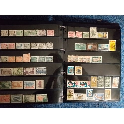 128 - World collection in 2 large 4 ring binders.  Mint/used issues on Hagners/lighthouse/vario plastic st... 