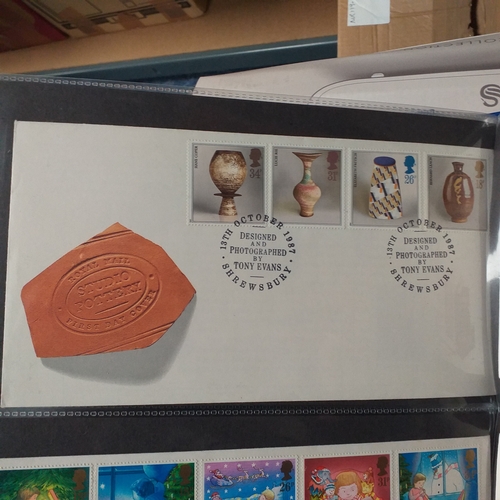 285 - Box housing a collection of GB FDC's in 7 Royal Mail/SGFDC albums 1960's-2008.  Many hundreds, many ... 