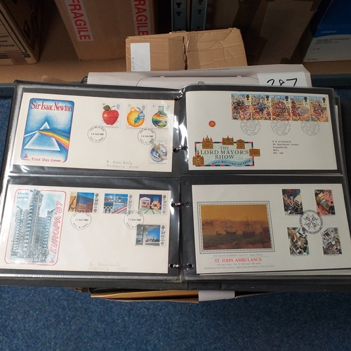 285 - Box housing a collection of GB FDC's in 7 Royal Mail/SGFDC albums 1960's-2008.  Many hundreds, many ... 