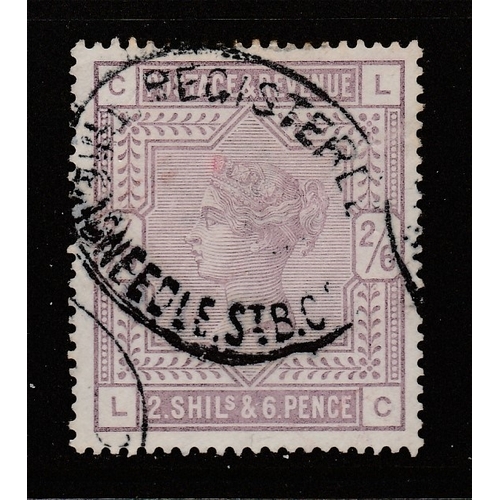 490 - 1883-84 SG 178 2/6d Lilac Good used Cat £160