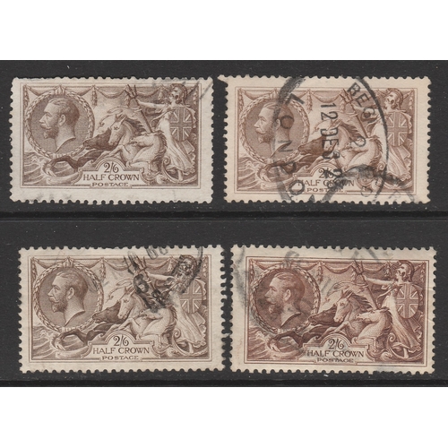 510 - 1918-19 Bradbury printing SG 413a, 414 x2 , & 415 (Short perf) (4 x shades) all good/fine used Cat £... 