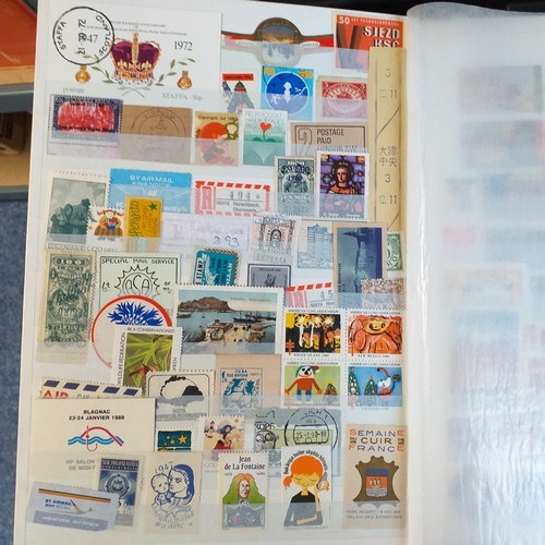 177 - An 8/18 page/side stock book of Cindarella's/local posts, revenues, Charity labels and other etc.  E... 